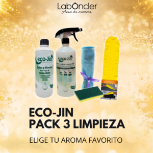 PACK 2 Limpieza ECOJIN+DIFUSOR+CEPILLO TEXTIL ROSA+BAYETA  MICROFIBRA+ESTROPAJO CON ESPONJA